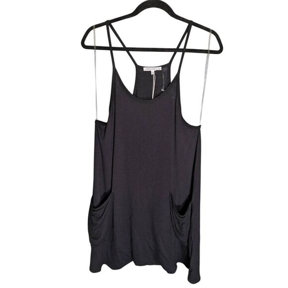 NWT Antistar Sleeveless, Scoop Neckline, Solid Black Short W/Pockets Women's Med - Picture 1 of 5